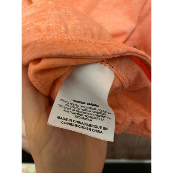 Nike Medium dri-fit running active wear orange t-shirt zipper pocket women’s - Picture 6 of 7